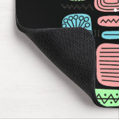 原子時代の世紀半ばのモダンで白い猫 マウスパッド (コーナー)