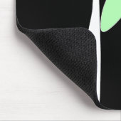 原子時代の世紀半ばのモダンで白い猫 マウスパッド (コーナー)