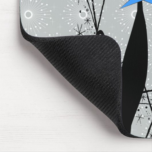 原子時代の世紀半ばのモダンのカッコいい猫の組 マウスパッド (コーナー)