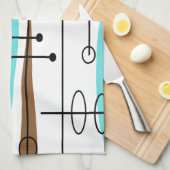 原子時代の世紀半ばのモダンの抽象芸術 キッチンタオル (四つ折り)