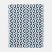 原子時代の刺激を受けたで幾何学的なパターン フリースブランケット (正面)