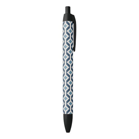 原子時代の刺激を受けたで幾何学的なパターン 黒ボールペン (底(縦))
