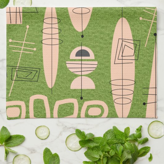 原子時代の刺激を受けたなランチョンマット#1B キッチンタオル (折り畳み)