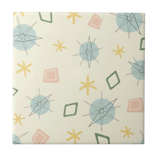 原子時代の惑星アート タイル (正面)