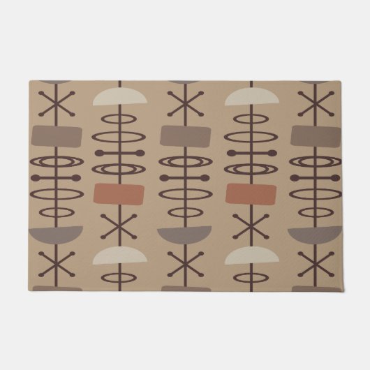 原子時代の記号の地色 ドアマット (正面)