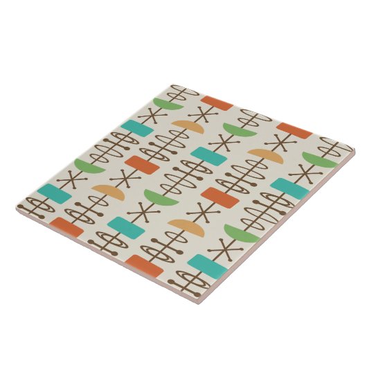 原子時代の記号数々のの色 タイル (側面)