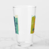 原子時代の長方形ブーメランスターミッドセンチュリー タンブラーグラス (左)