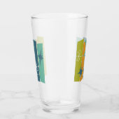 原子時代の長方形ブーメランスターミッドセンチュリー タンブラーグラス (右)