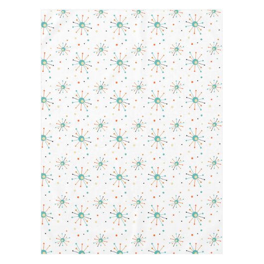 原子時代はっきりしたスターバストパターン世紀中頃 テーブルクロス (正面)