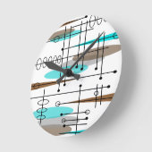 原子時代インスパイア半世紀デザイン13 ラウンド壁時計 (傾斜)