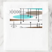 原子時代インスパイア半世紀デザイン13 長方形シール (バッグ)