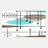 原子時代インスパイア半世紀デザイン13 長方形シール (正面)