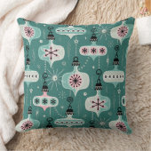 原子時代クリスマスオーナメントティール(緑がかった色)© studioxtine クッション (ブランケット)
