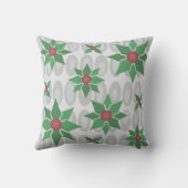 原子時代クリスマスホリーシルバー クッション (裏面)