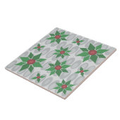 原子時代クリスマスホリーシルバー タイル (側面)