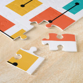 原子時代シンプルの形状数々の色 ジグソーパズル (側面)