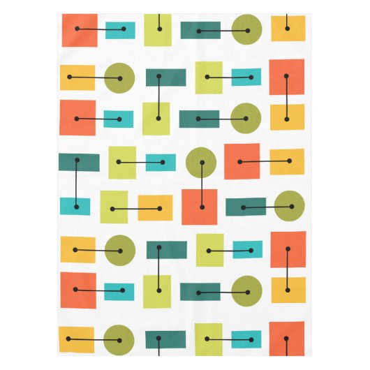 原子時代シンプルの形状数々の色 テーブルクロス (正面)
