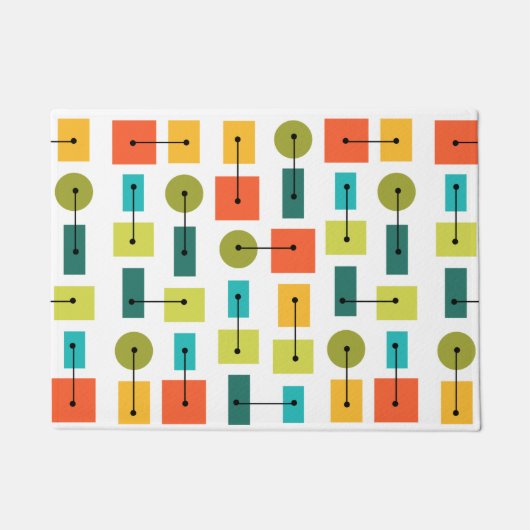 原子時代シンプルの形状数々の色 ドアマット (正面)