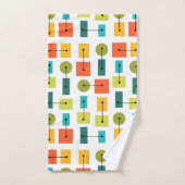 原子時代シンプルの形状数々の色 バスタオルセット (ハンドタオル)