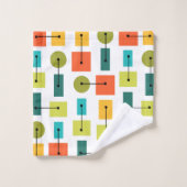 原子時代シンプルの形状数々の色 バスタオルセット (ウォッシュタオル)