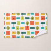 原子時代シンプルの形状数々の色 バスタオルセット (ハンドタオル)