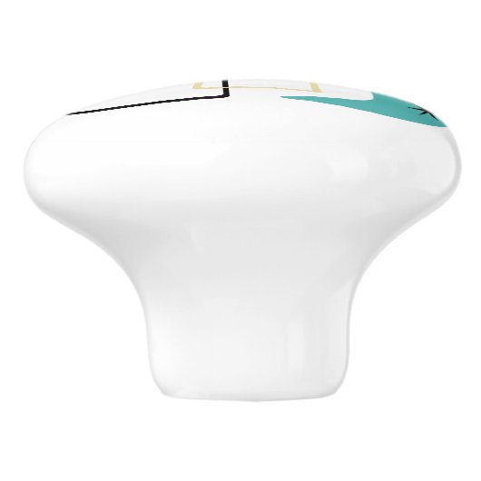 原子時代スターズブーメランスクウェアミッドセンチュリー セラミックノブ (側面)