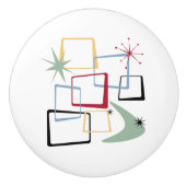 原子時代スターズブーメランスクウェアミッドセンチュリー セラミックノブ (正面)