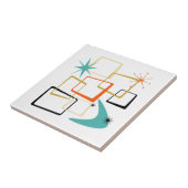 原子時代スターズブーメランスクウェアミッドセンチュリー タイル (側面)