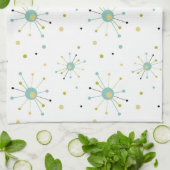 原子時代スターバストとドット世紀半モダン期 キッチンタオル (折り畳み)