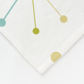 原子時代スターバストパターン世紀中頃モダン フリースブランケット (角)