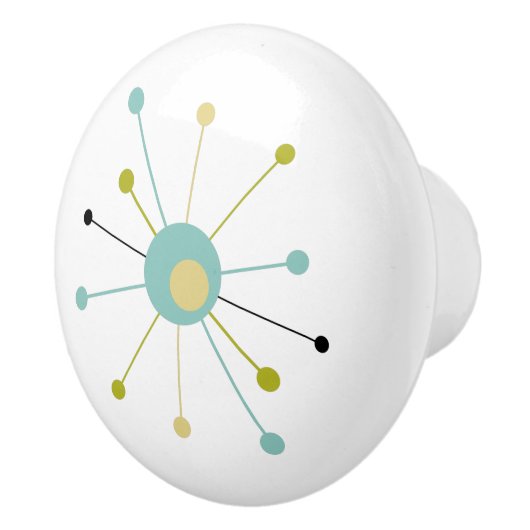 原子時代スターバストミッドセンチュリーモダン セラミックノブ (右)