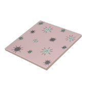 原子時代スターバスト惑星バラピンク タイル (側面)