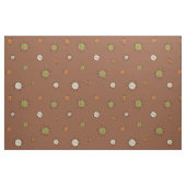 原子時代スターバスト惑星茶色の緑 ファブリック (ファットクウォーター)