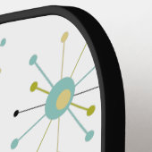 原子時代スターバスト水玉模様ミッドセンチュリーモダン ピックルボールラケット (左詳細)