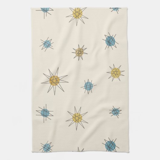 原子時代スプートニクスターバスト惑星 キッチンタオル (縦)