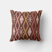 原子時代ダイヤモンドの柱がオレンジ色に燃えた クッション (裏面)