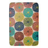 原子時代ドットミッドセンチュリーレトロパターン バスマット (正面縦)