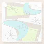 原子時代ブーメインスパイアランデザインサンドストーンコア ガラスコースター (裏面)