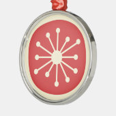 原子時代ミッドセンチュリーかわいいモダンレトロミニマリスト メタルオーナメント (左)