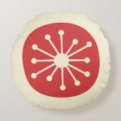 原子時代ミッドセンチュリーかわいいモダンレトロミニマリスト ラウンドクッション (正面)