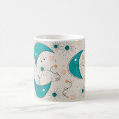 原子時代ミッドセンチュリーモダン抽象芸術 コーヒーマグカップ (中央)