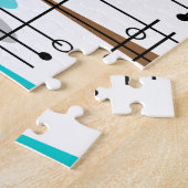 原子時代ミッドセンチュリーモダン抽象芸術 ジグソーパズル (側面)