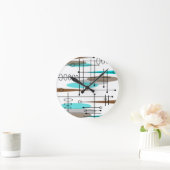 原子時代ミッドセンチュリーモダン抽象芸術 ラウンド壁時計 (ホーム)