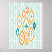 原子時代ミッドセンチュリー抽象芸術シェイプ星 ポスター (正面)