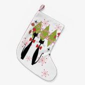 原子時代モダンクール猫 スモールクリスマスストッキング (正面 (吊り時))