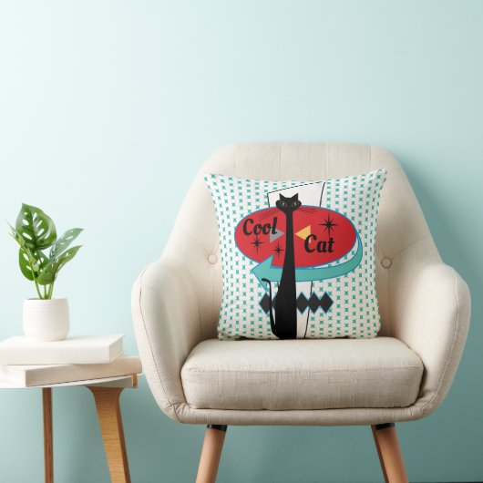原子時代モダン半クール世紀の猫 クッション (椅子)