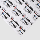 原子時代モダン半クール世紀猫ペア 薄葉紙 (詳細)