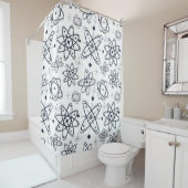 原子時代：世紀半モダンば シャワーカーテン (インサイチュ)