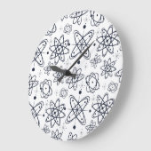 原子時代：世紀半モダンば ラージ壁時計 (傾斜)