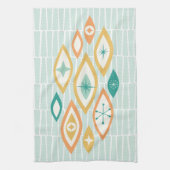 原子時代MCM抽象芸術の形状と星 キッチンタオル (縦)